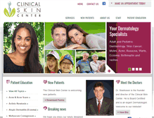 Tablet Screenshot of clinicalskincenter.com